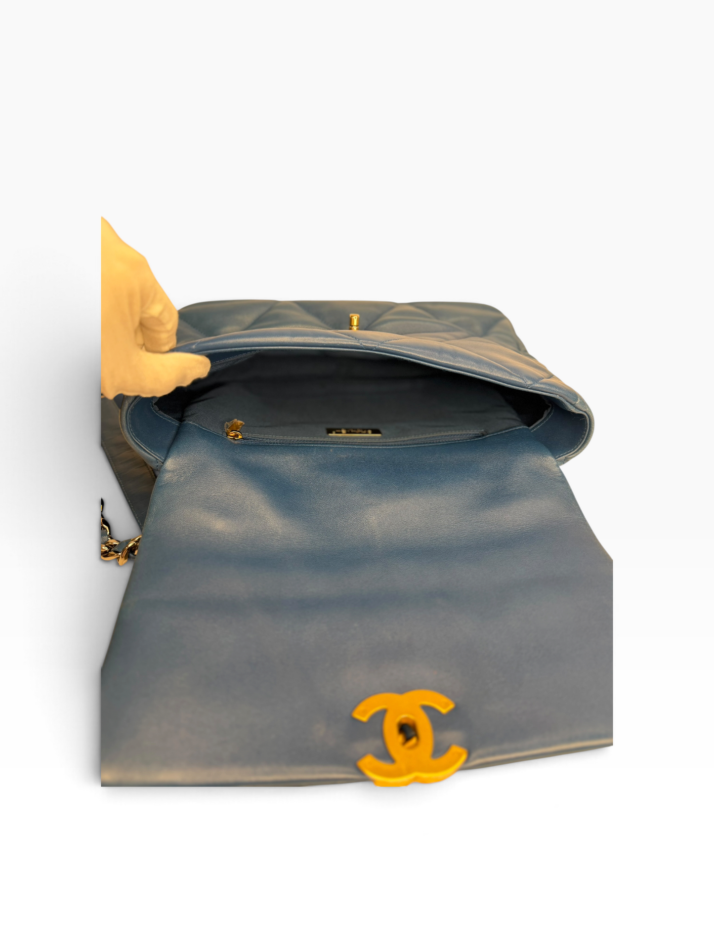 Chanel 19 Flap Large Blue T8849