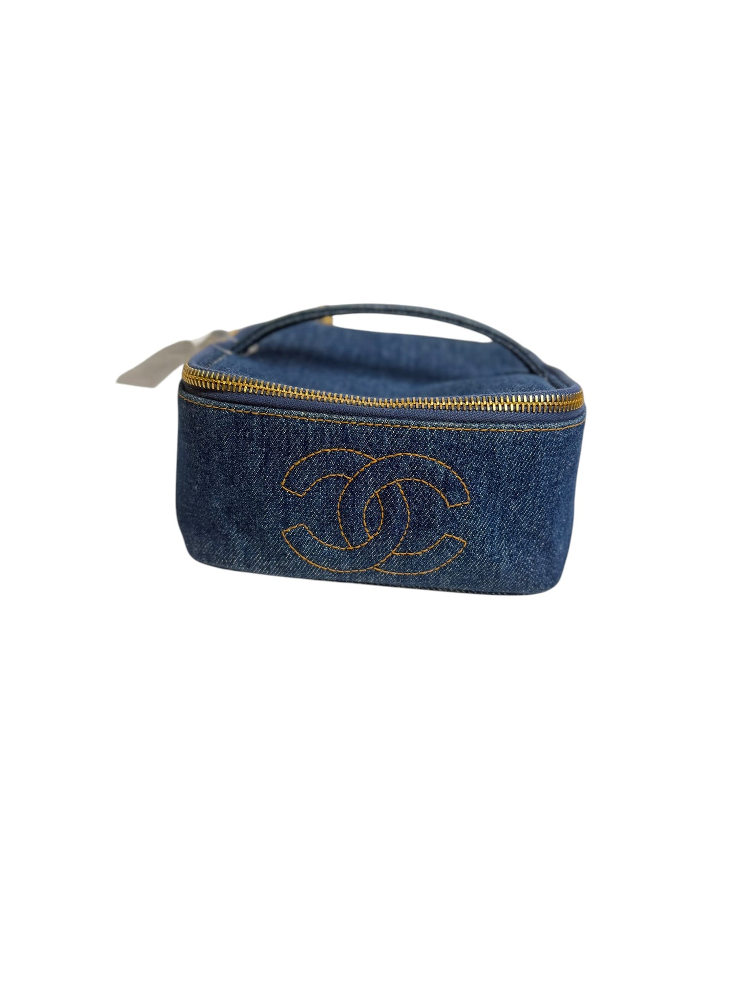 Chanel CC Denim Vanity Case Blue T4227