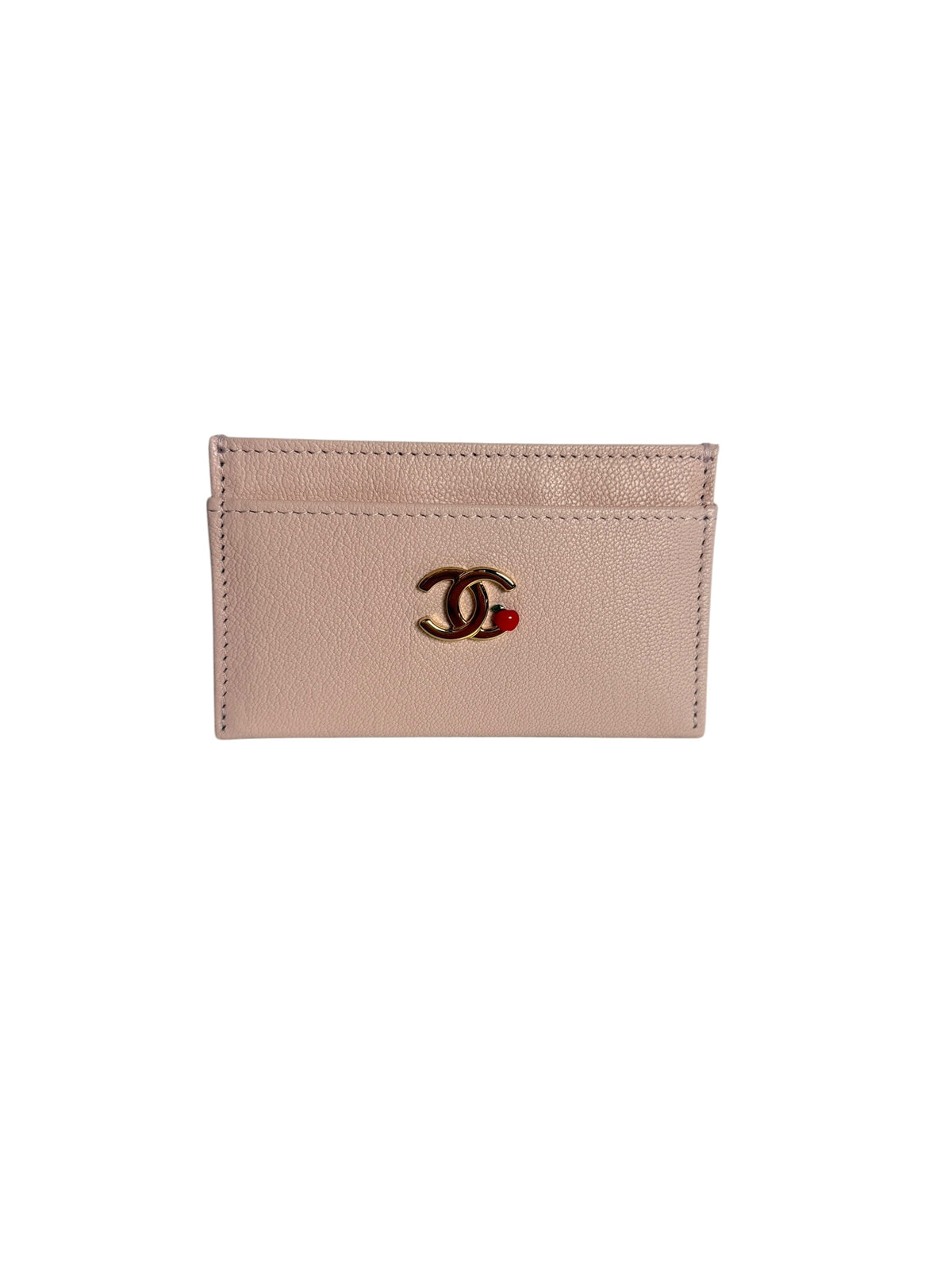 Chanel Pink Leather CC Card Holder T8463