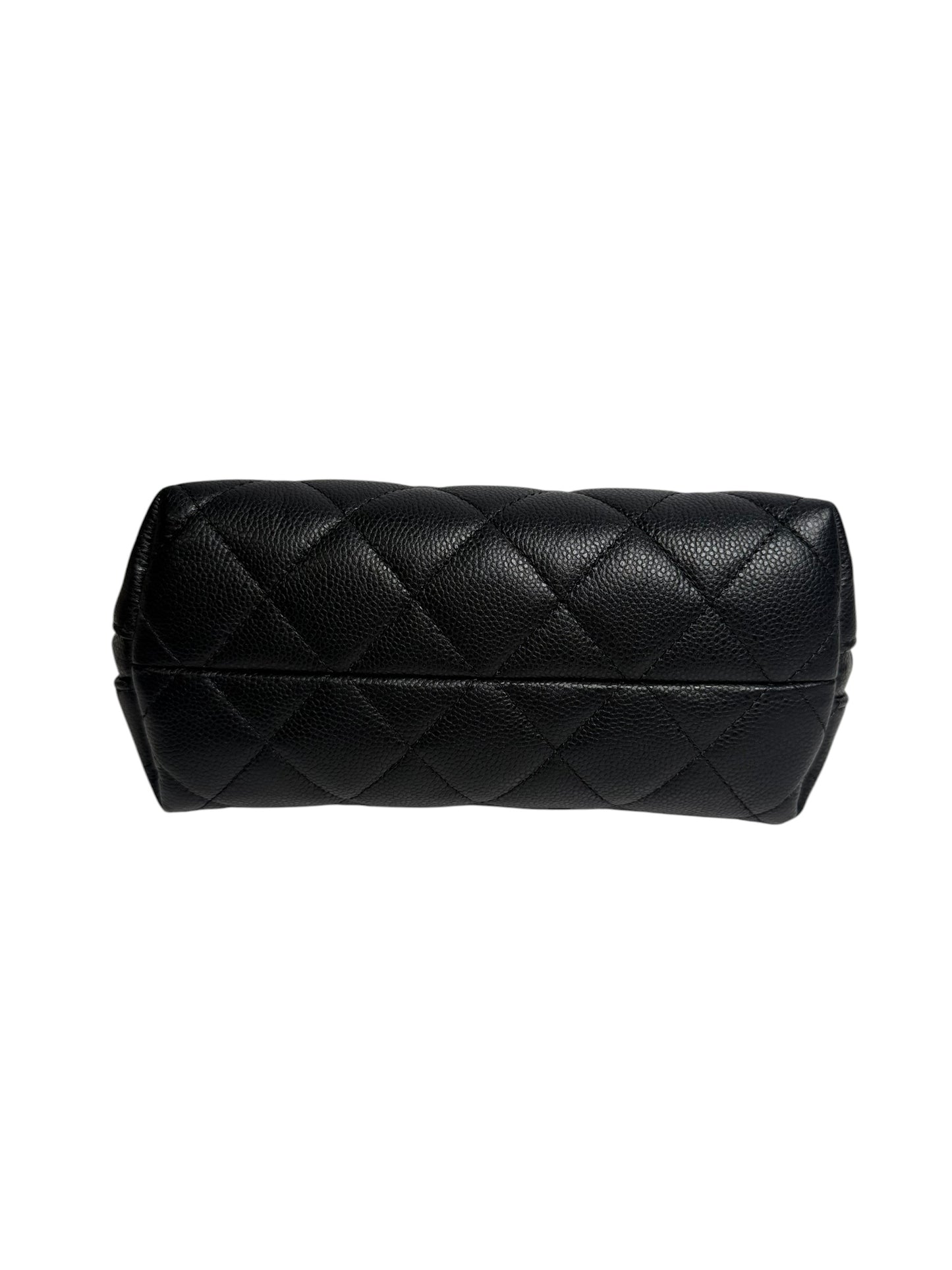 Chanel Quilted Caviar Cosmetic Pouch Black Small T8717