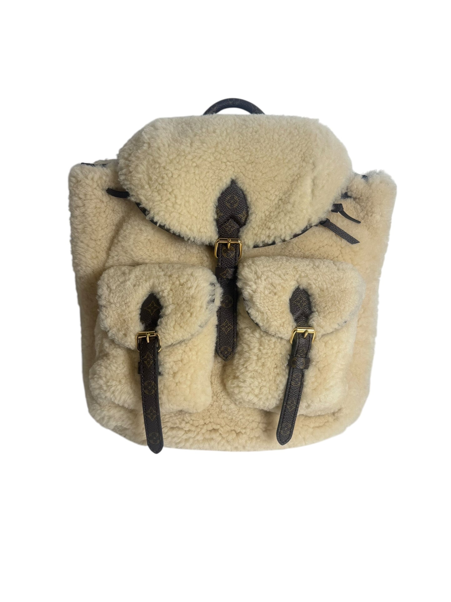 Louis Vuitton Monogram Shearling Christopher Backpack T8108