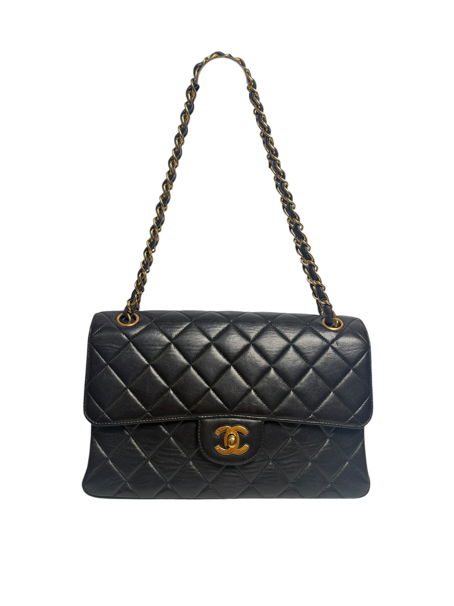 Chanel Double Sided Classic Flap Black Lambskin T7811