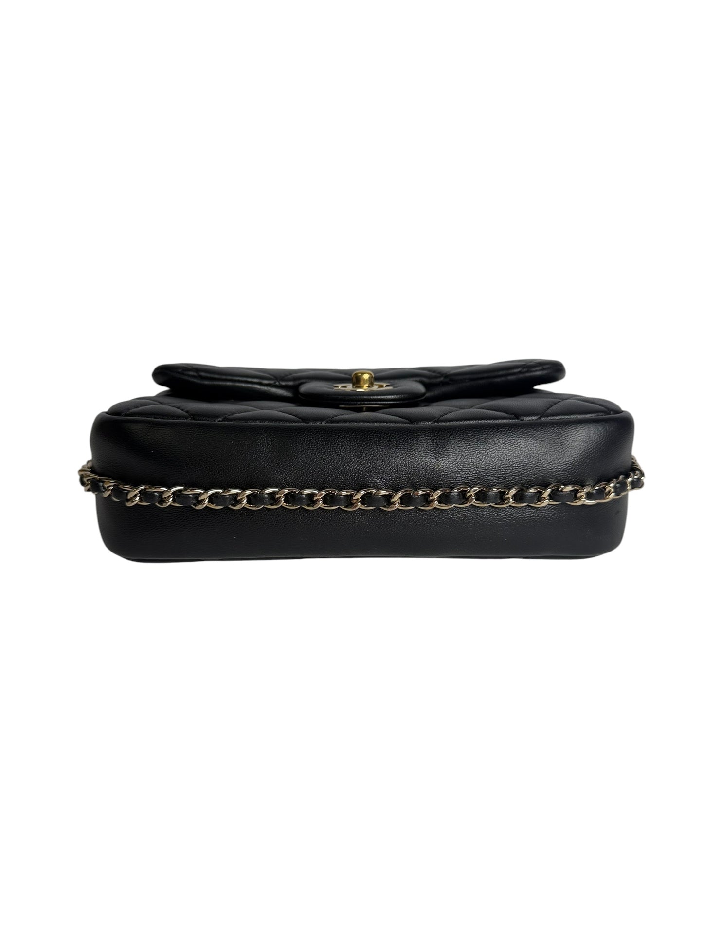 Chanel Pearl Crush Mini Flap Bag Black T8636
