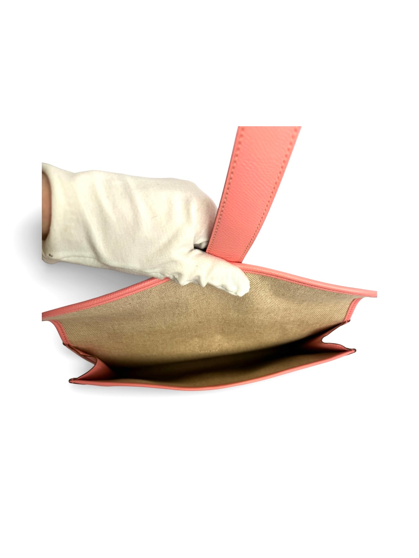 Hermes Pink Jige Clutch