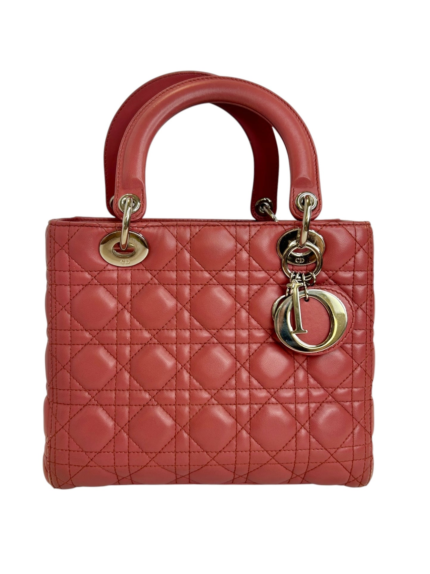 Christian Dior Pink Medium Lady Dior SHW T2923