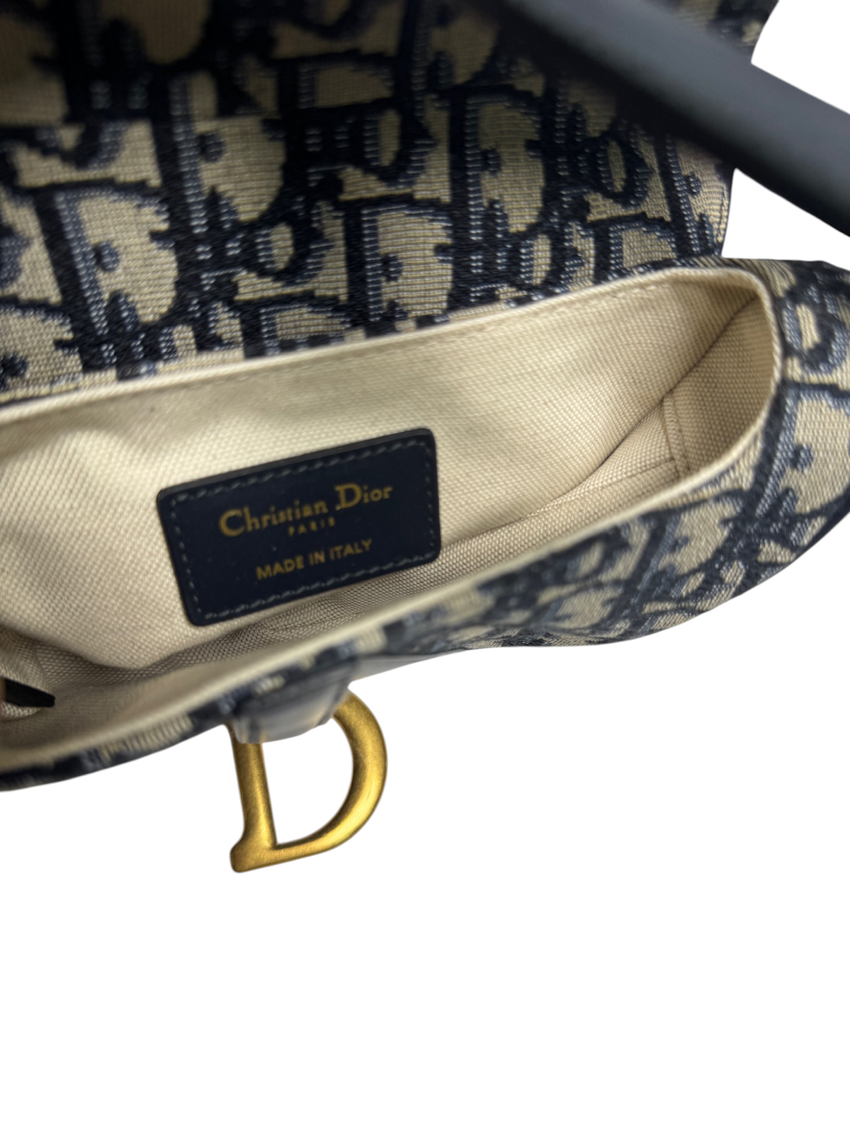 Christian Dior Small Saddle Monogram Blue T8011