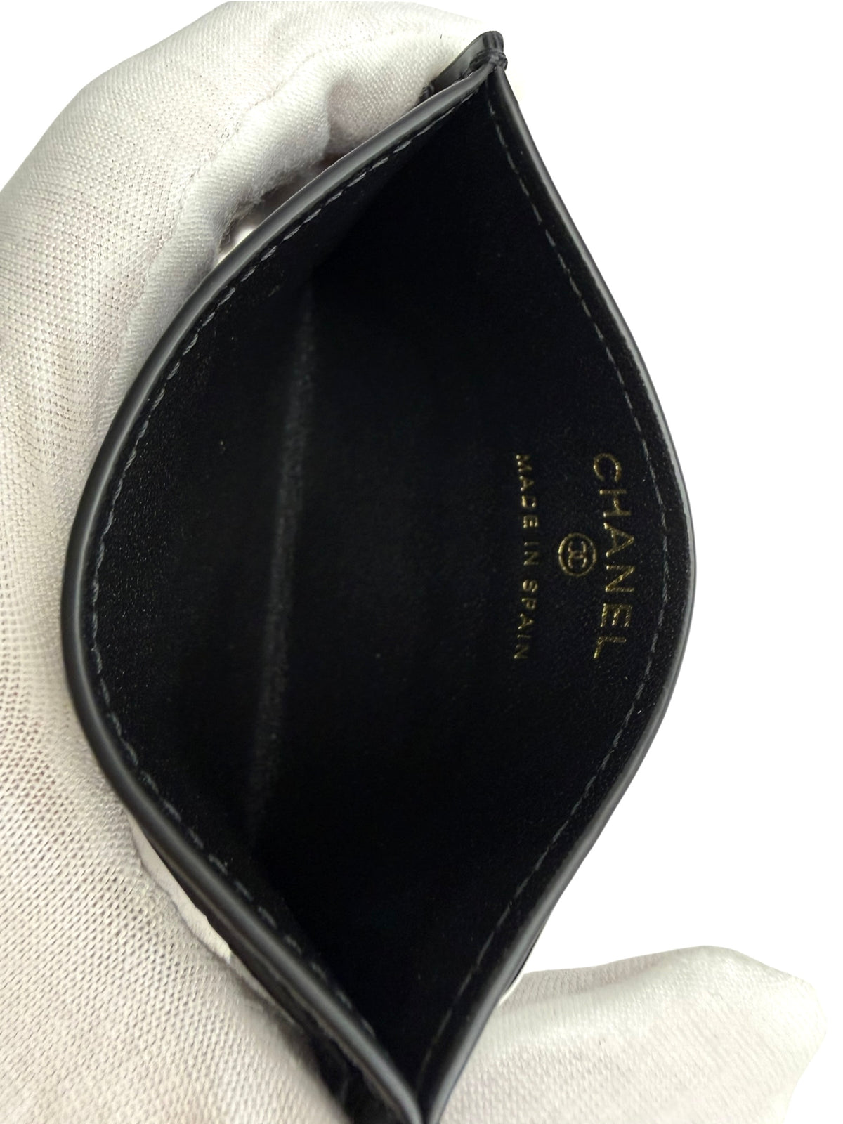 Chanel Black Crocodile Empreinte Cardholder T9112