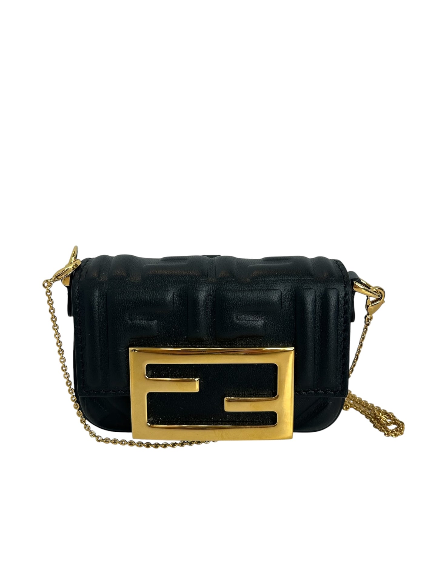 Fendi Nano Black Baguette T5828