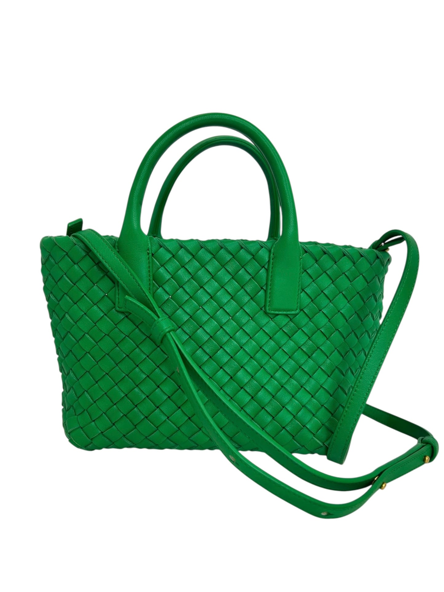 Bottega Veneta Intrecciato Cabat Mini Green T8557