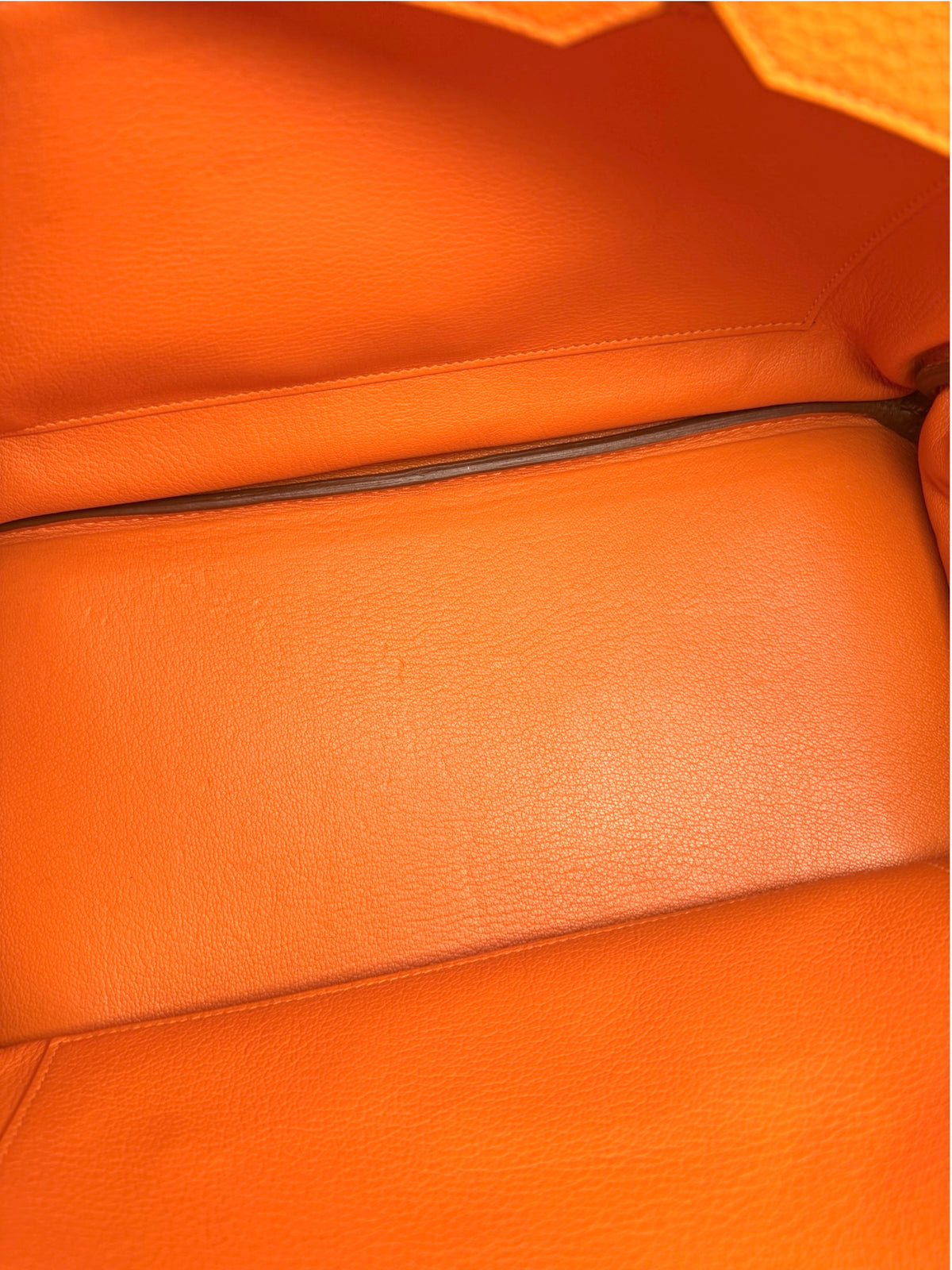 Hermes Birkin 30 Orange Togo Leather Palladium Hardware T9103