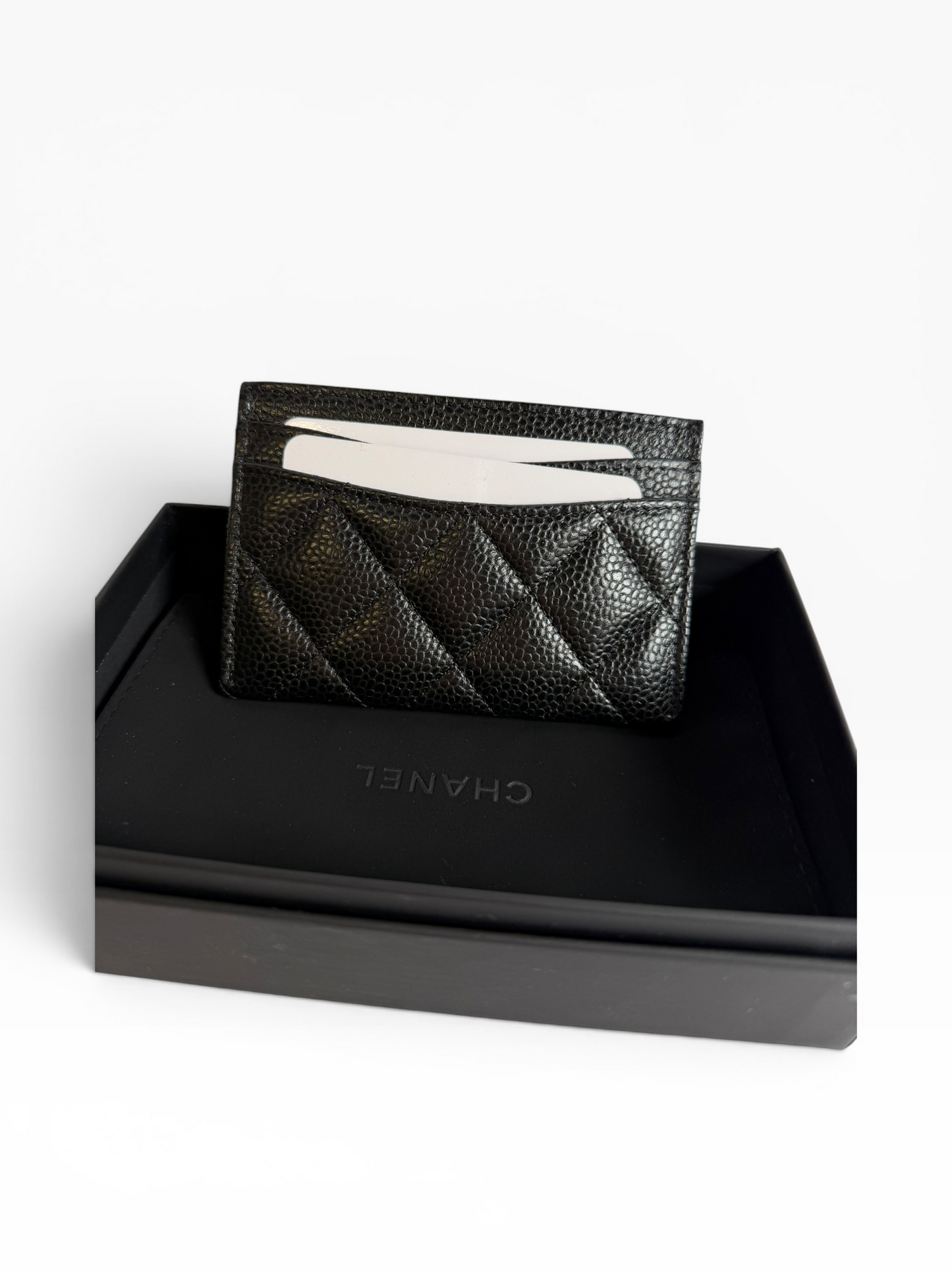 Chanel classic simple caviar card case black#1013