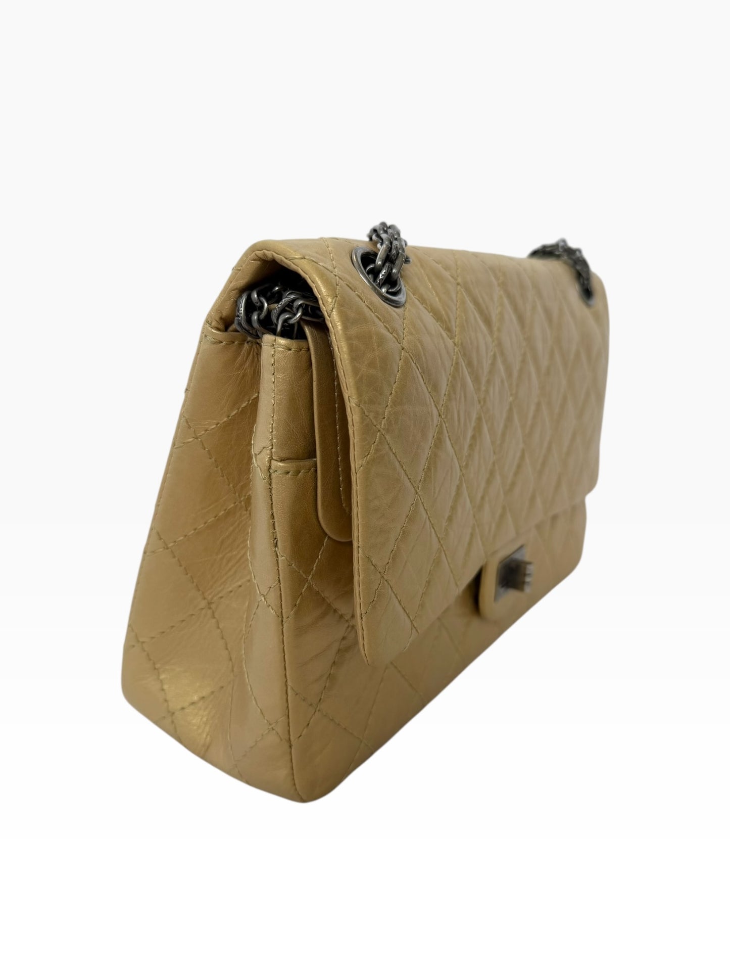 Chanel 2.55 Calfskin 226 Champagne Gold SHW