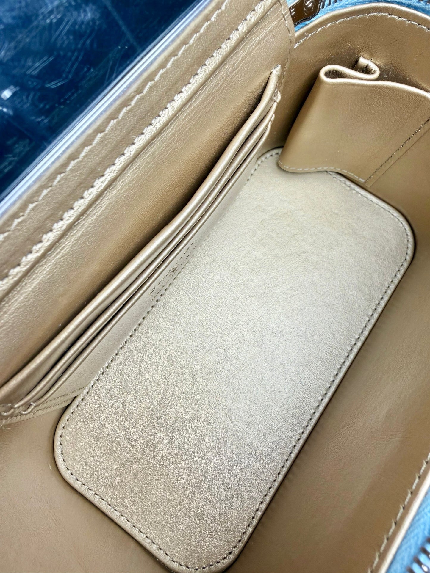 Chanel Light Blue Lambskin Vanity Case