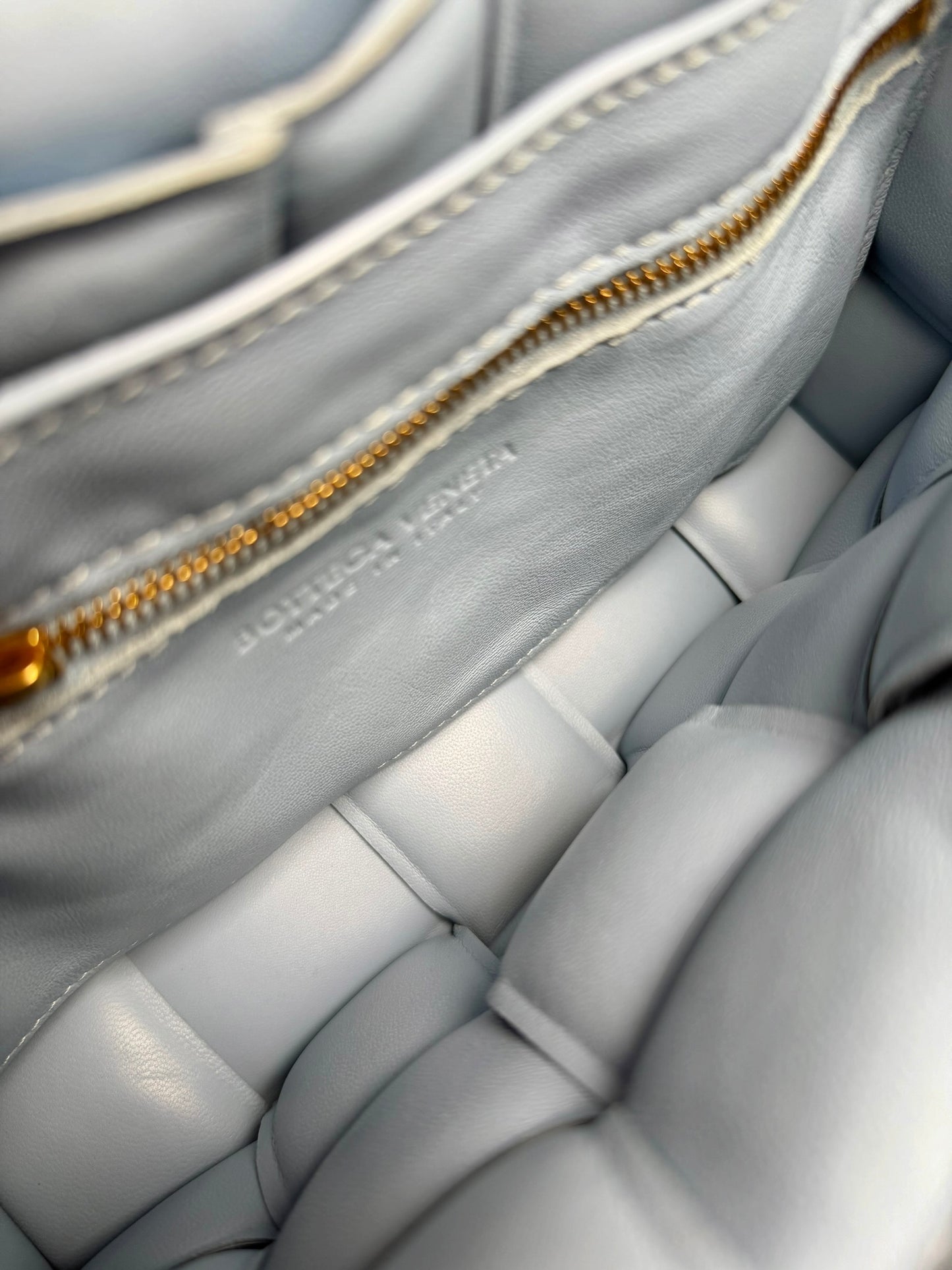 Bottega Veneta Light Blue Padded Leather Cassette