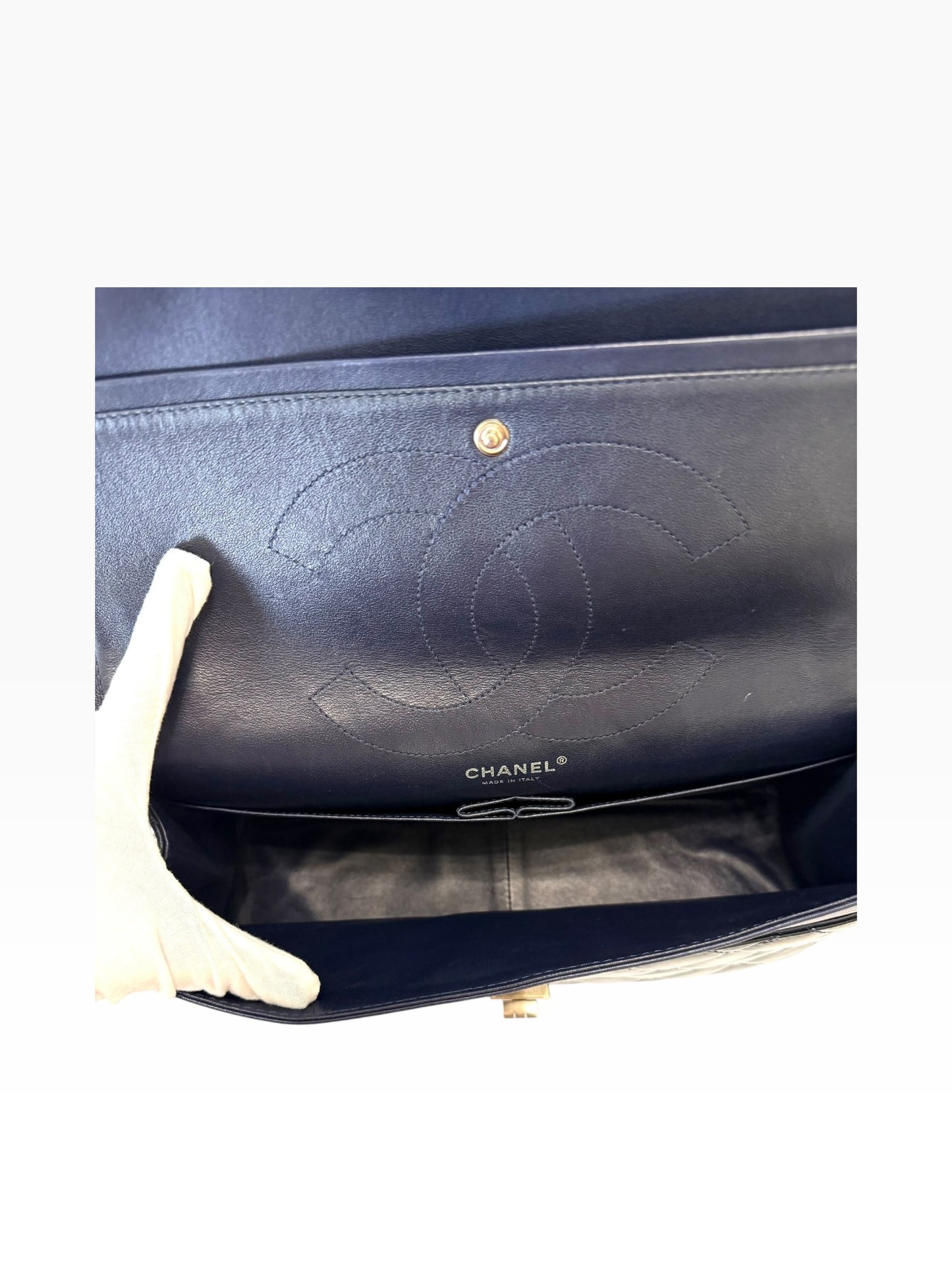 Chanel Reissue 2.55 Patent Black 227 SHW