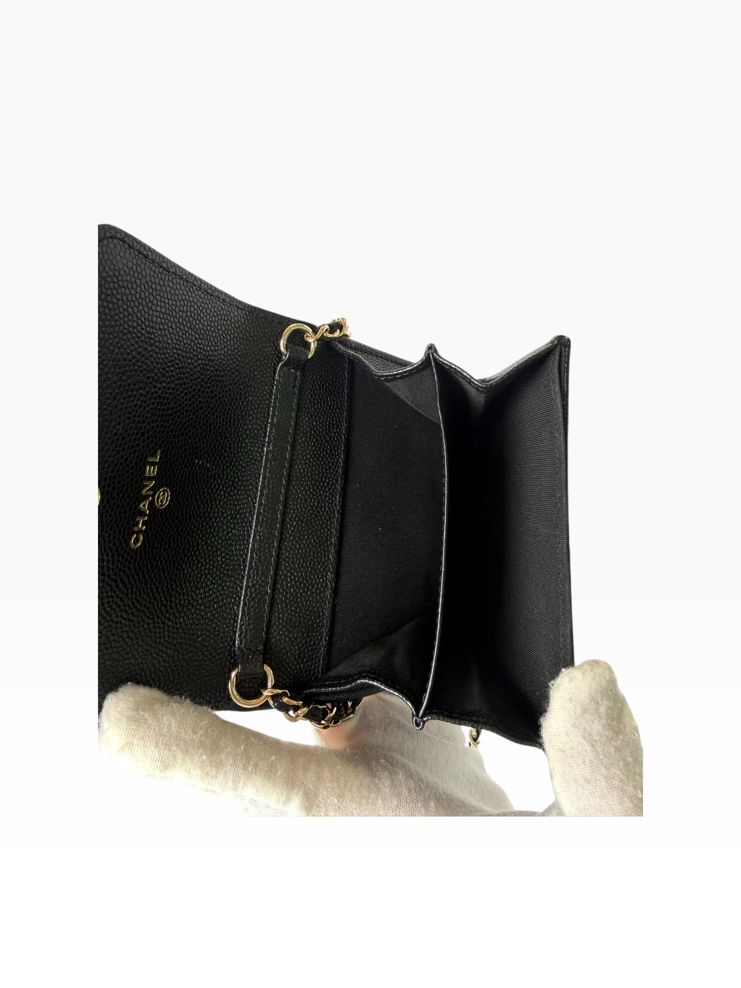 Chanel Black Caviar Micro WOC