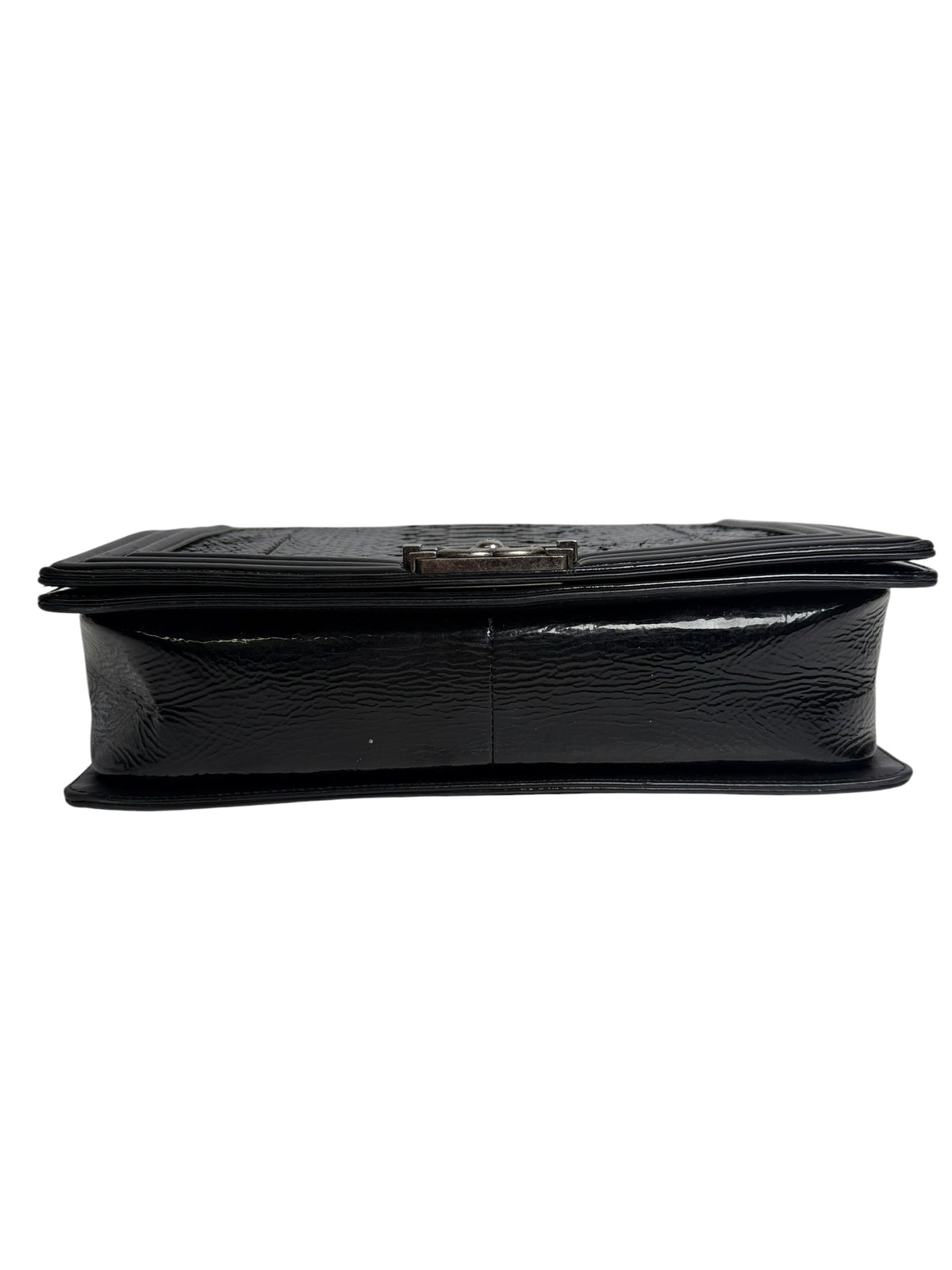 Chanel Black Ombre Python And Patent Boy Bag T8312