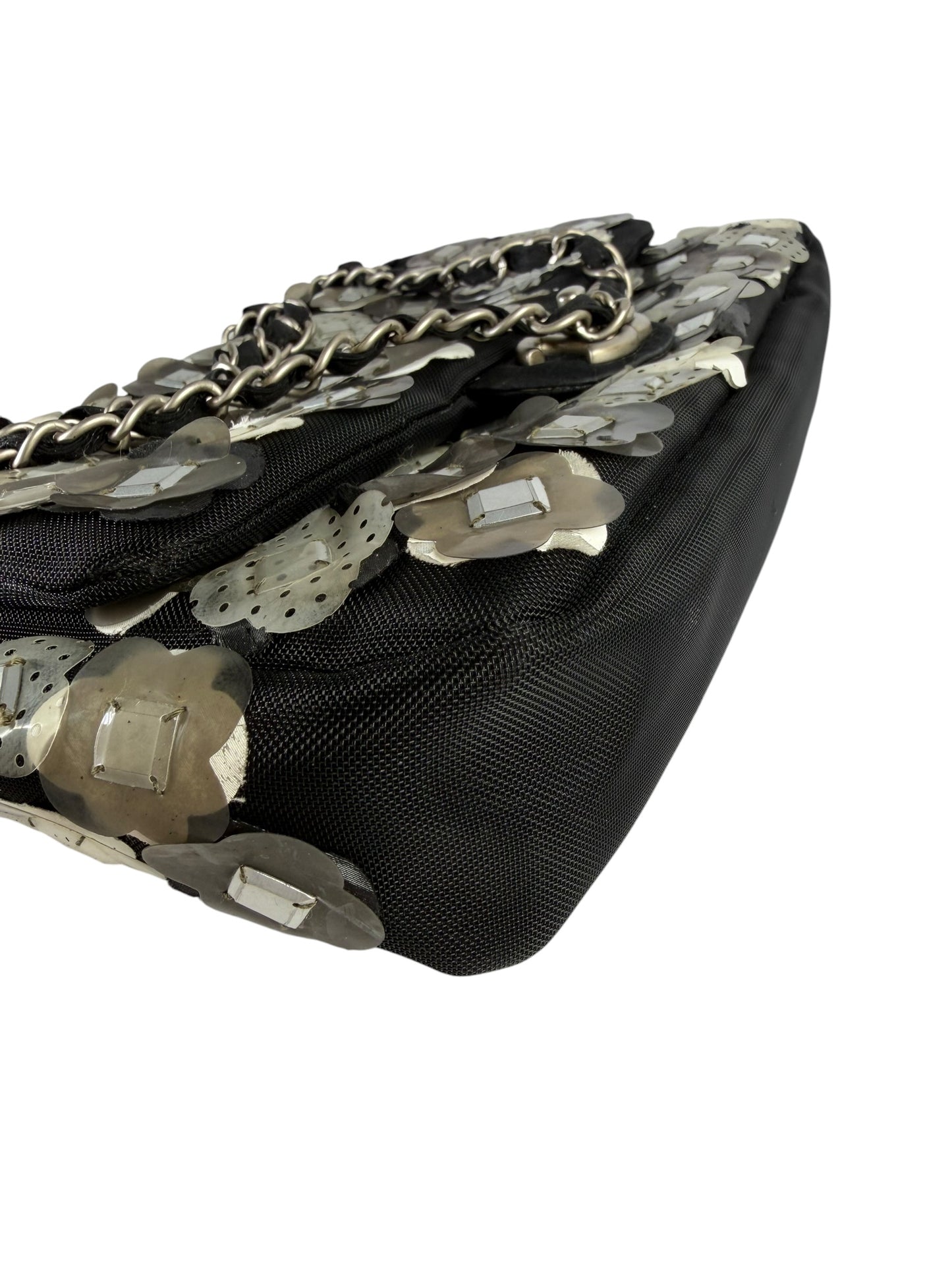 Chanel Mesh Flower Applique Flap T1021