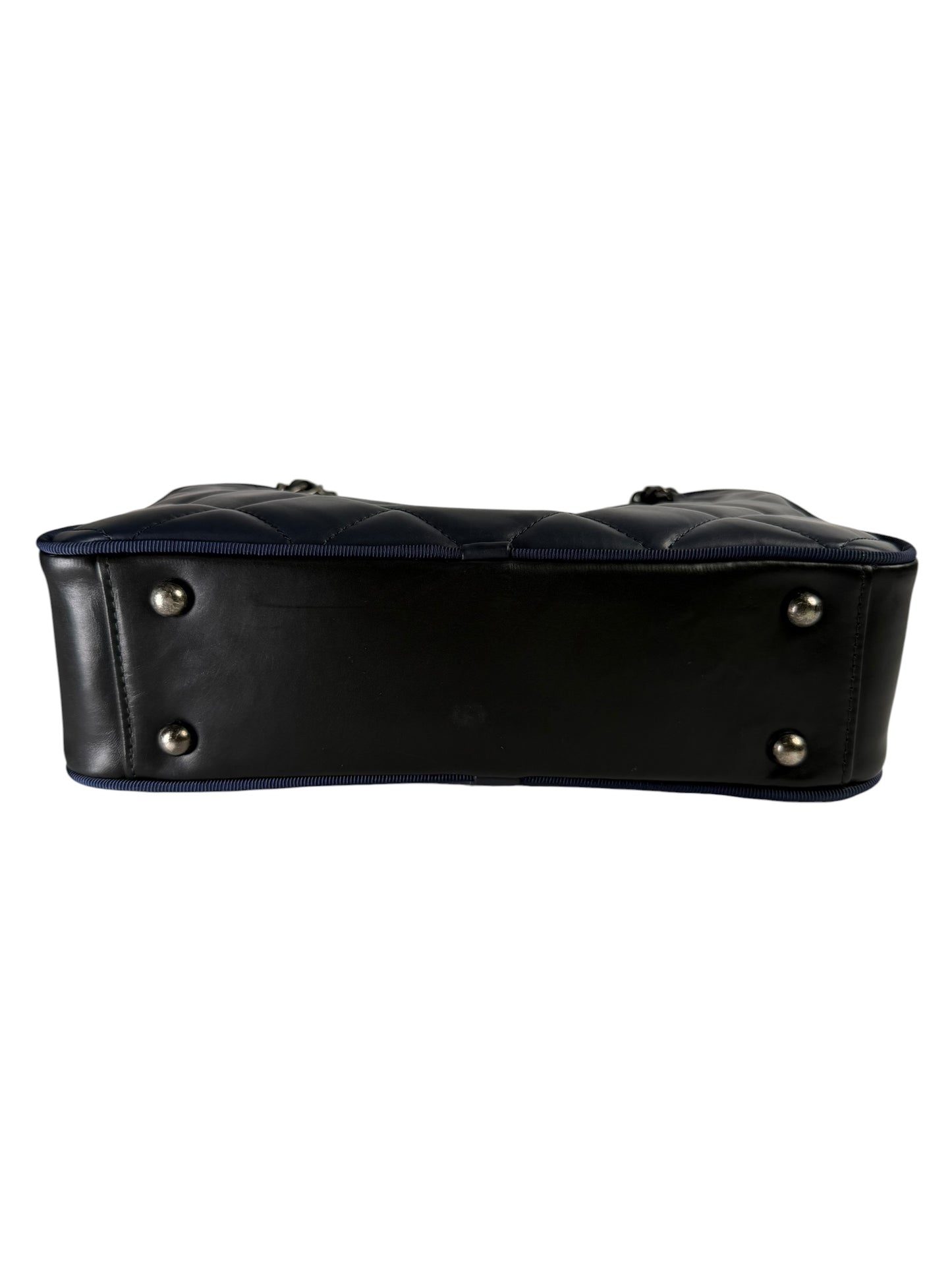Chanel Navy Quilted Camera Bag T5761