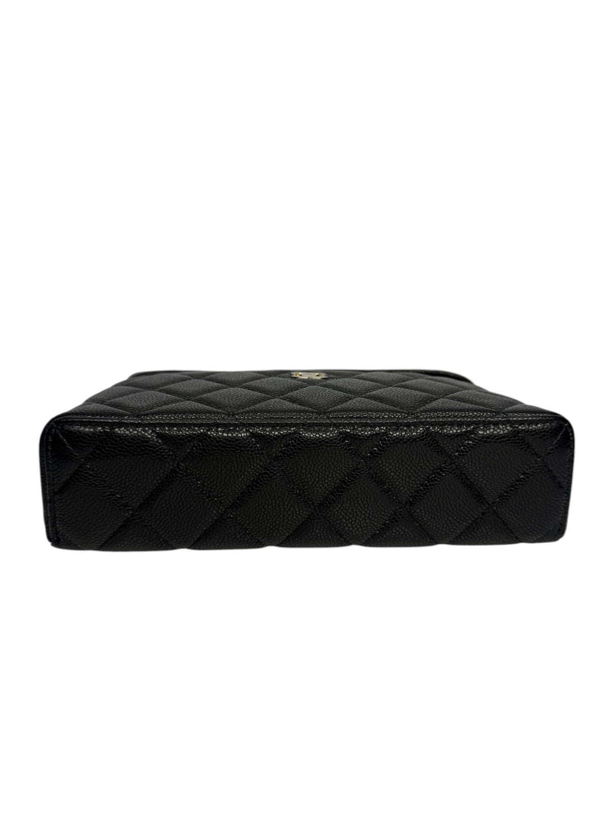 Chanel Black Caviar Top Handle Slim Vanity T9305