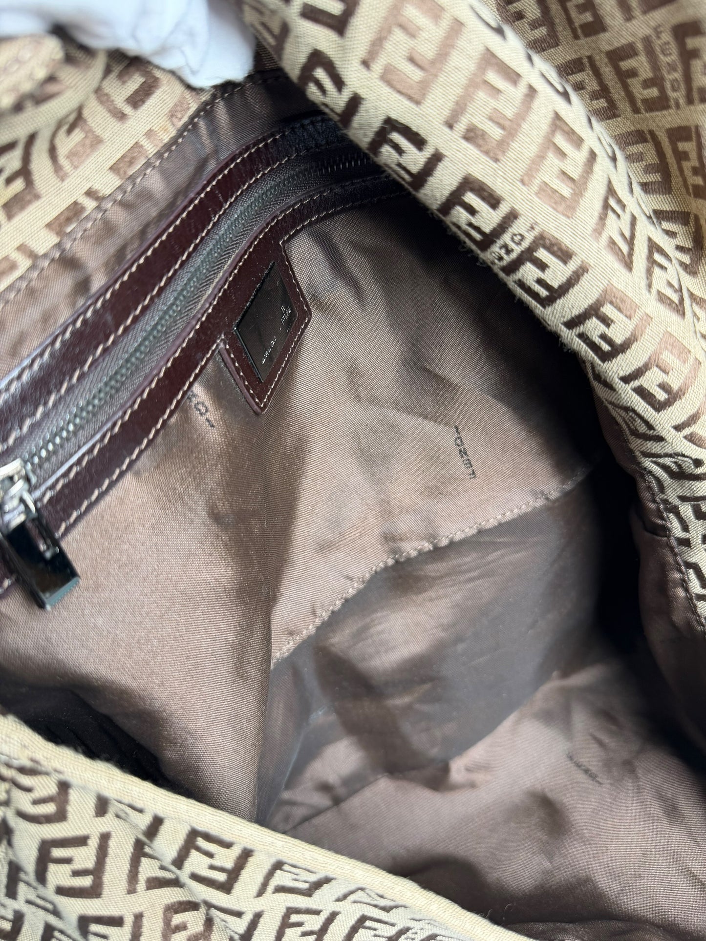 Fendi logo tote flap