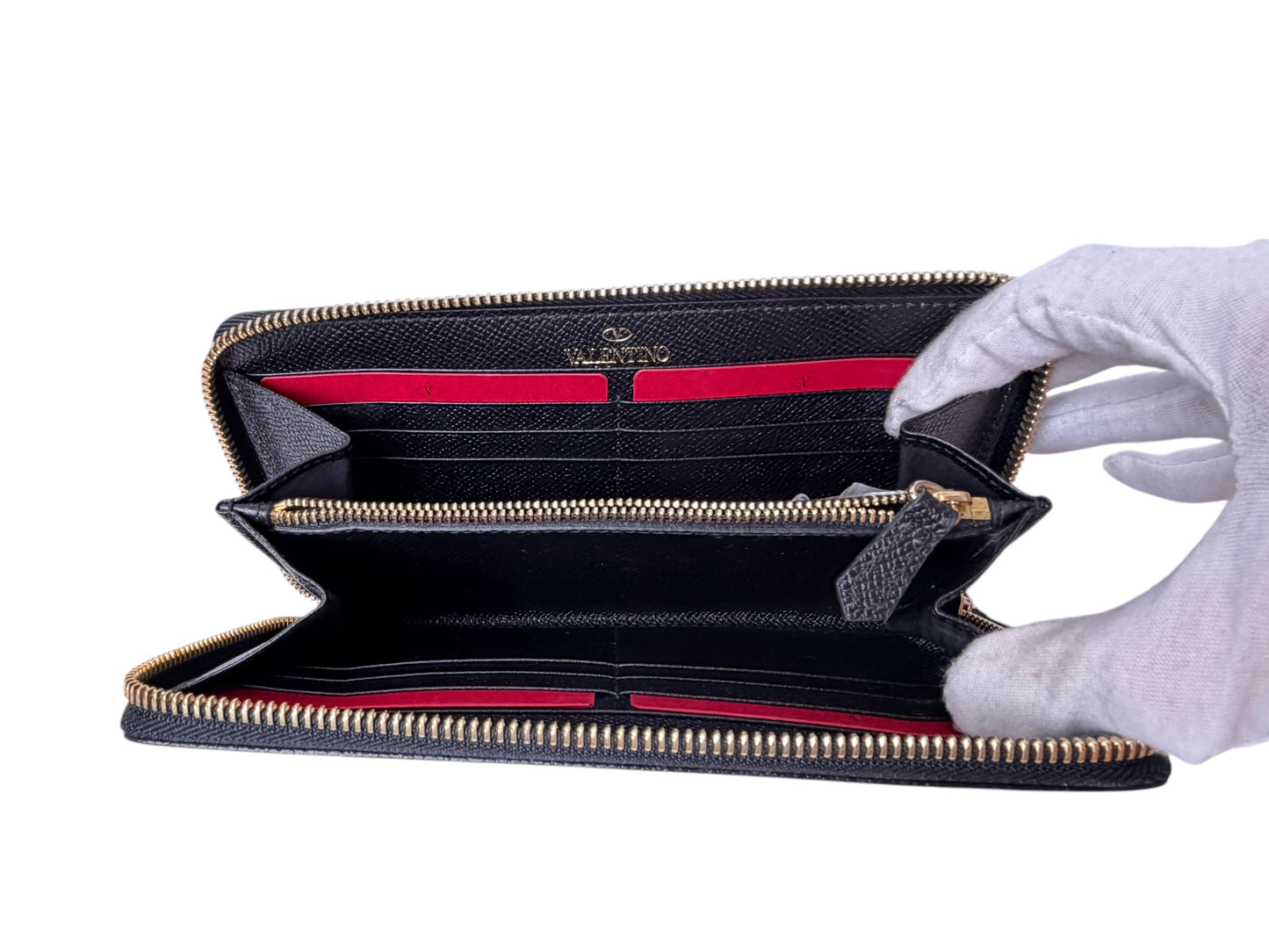 Valentino Black Zip Wallet T3710