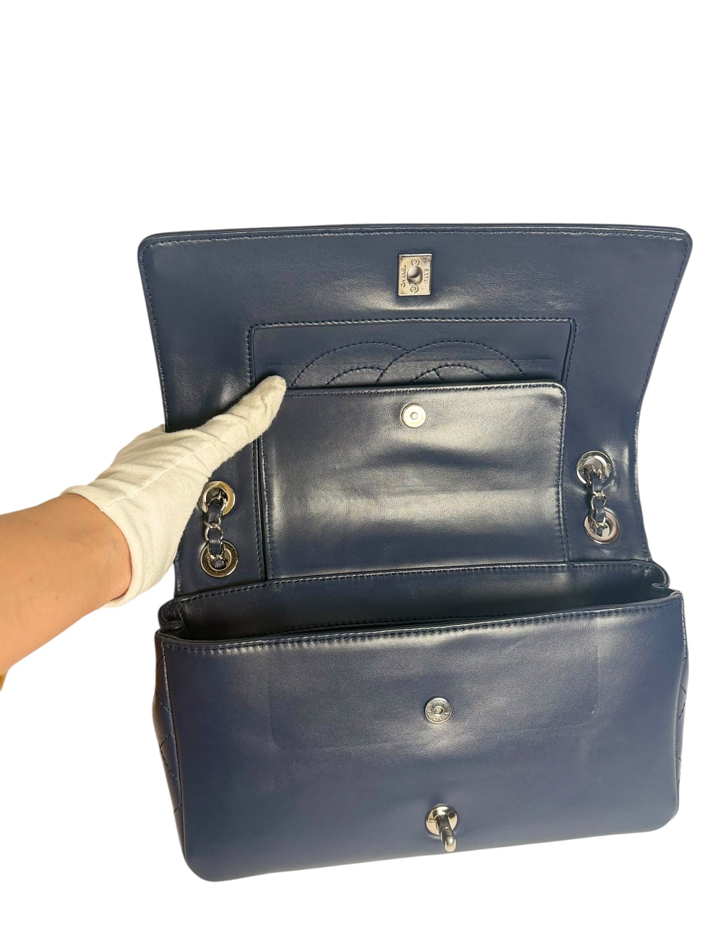 Chanel Blue Mademoiselle Flap Medium SHW