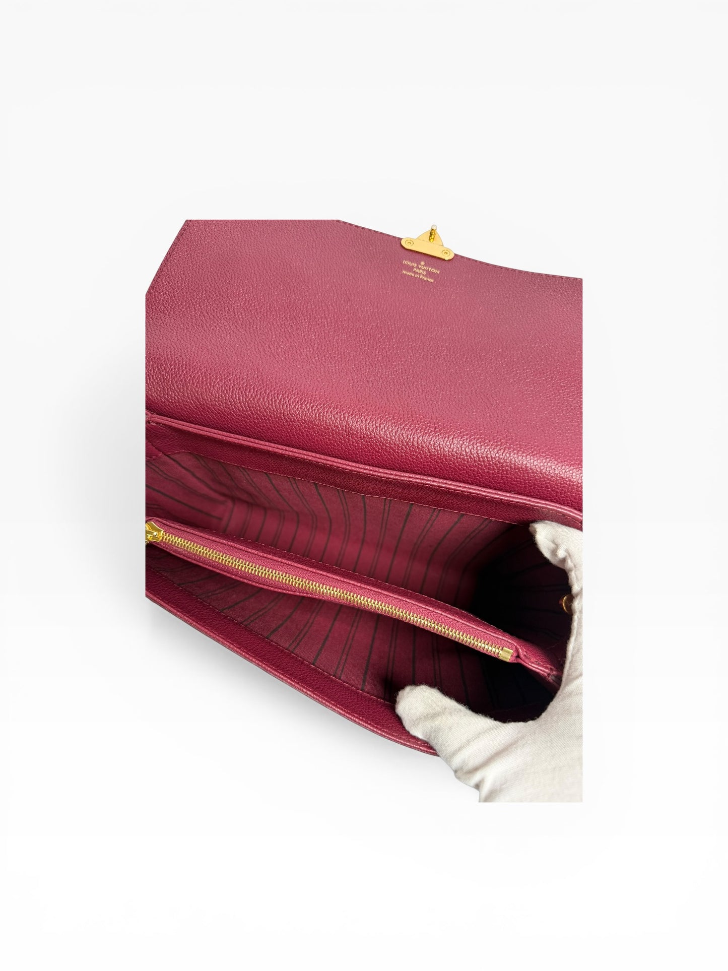 Louis Vuitton red clutch ghw