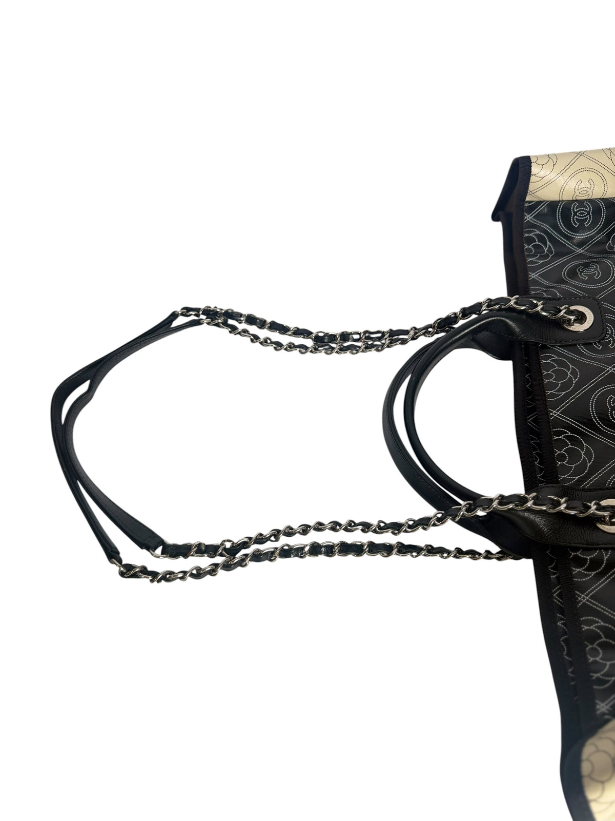 Chanel Coated Canvas Camelia Tote T7989
