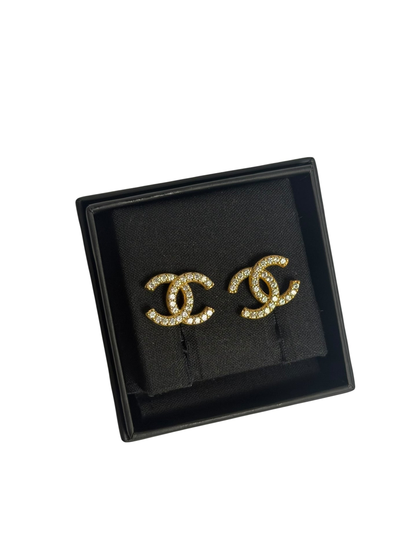 Chanel gold cc earrings studs