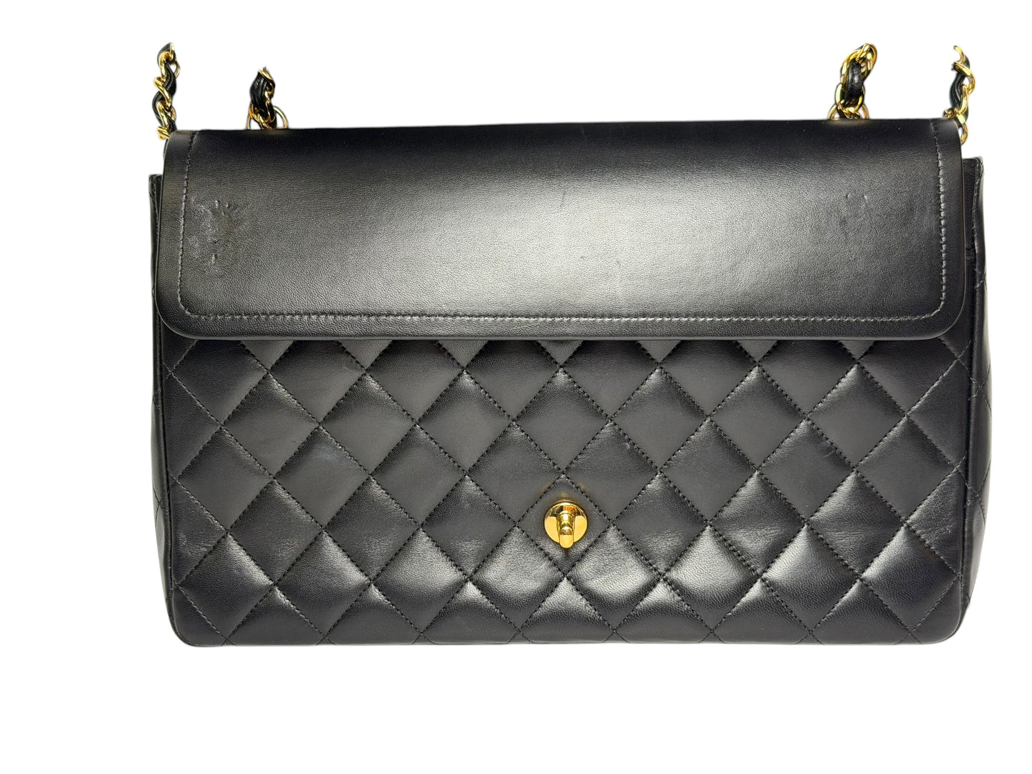 Chanel Black Maxi Classic Double Flap GHW T1026