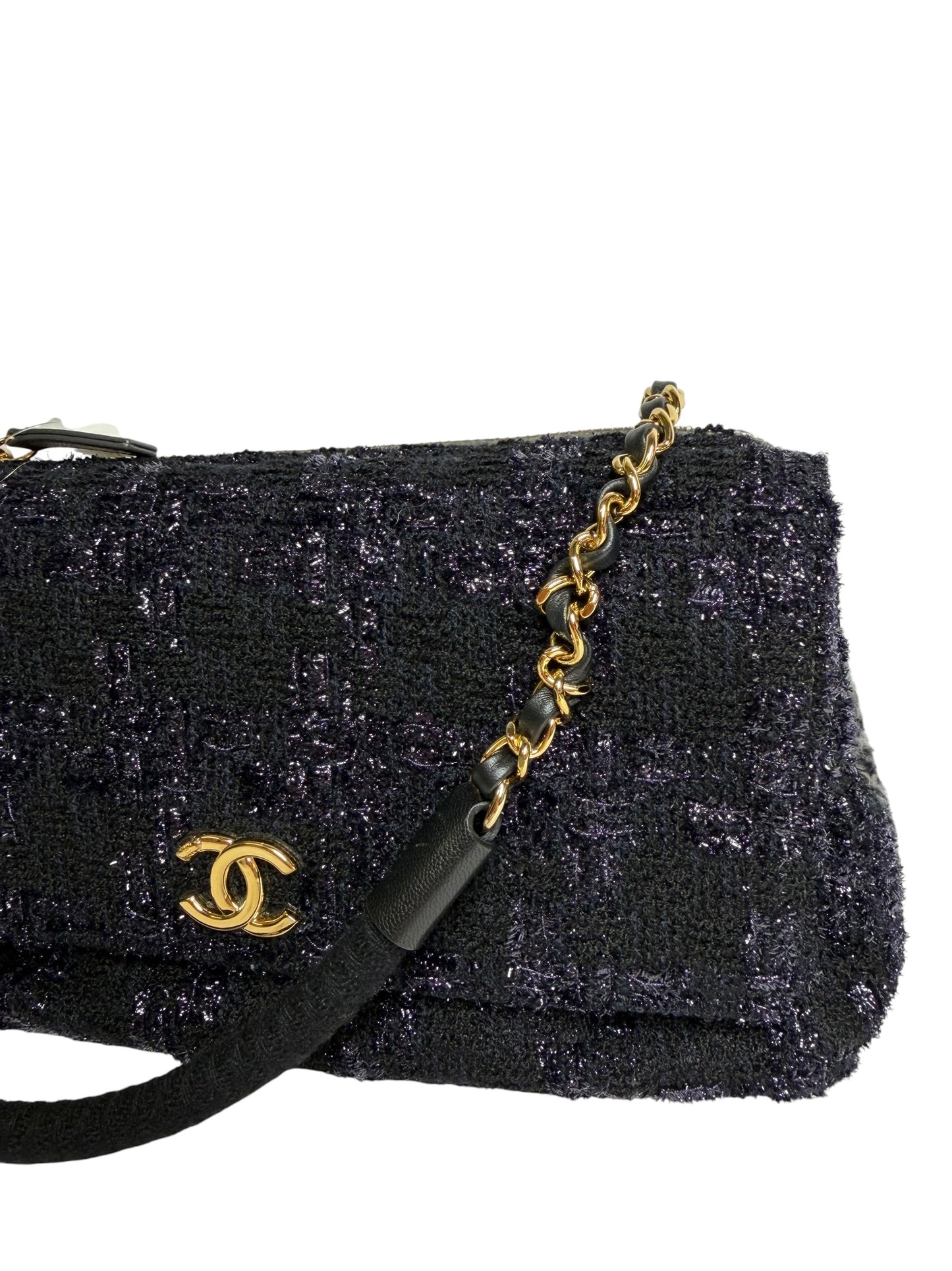 Chanel Tweed Double Sided Hamburg T2972