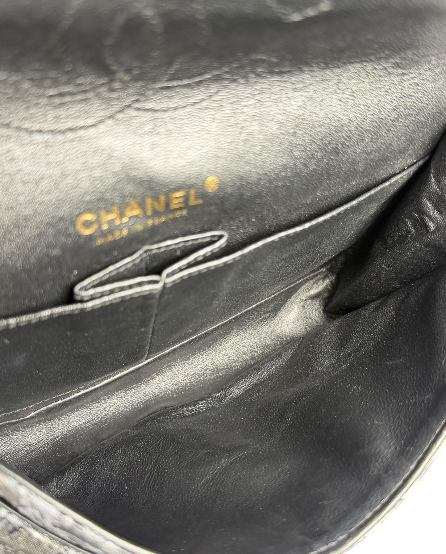 Chanel Grey and Silver Pattern Shoulder Bag