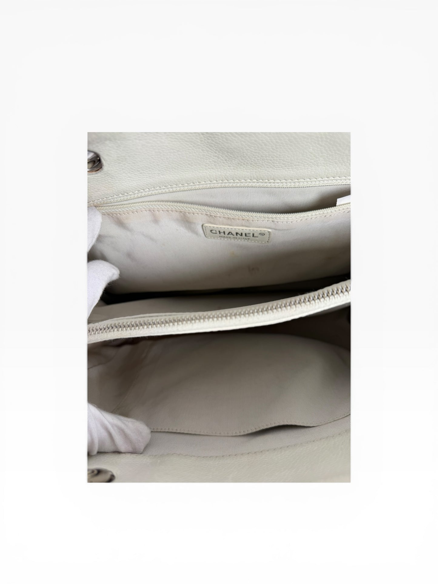 Chanel White GST Medium