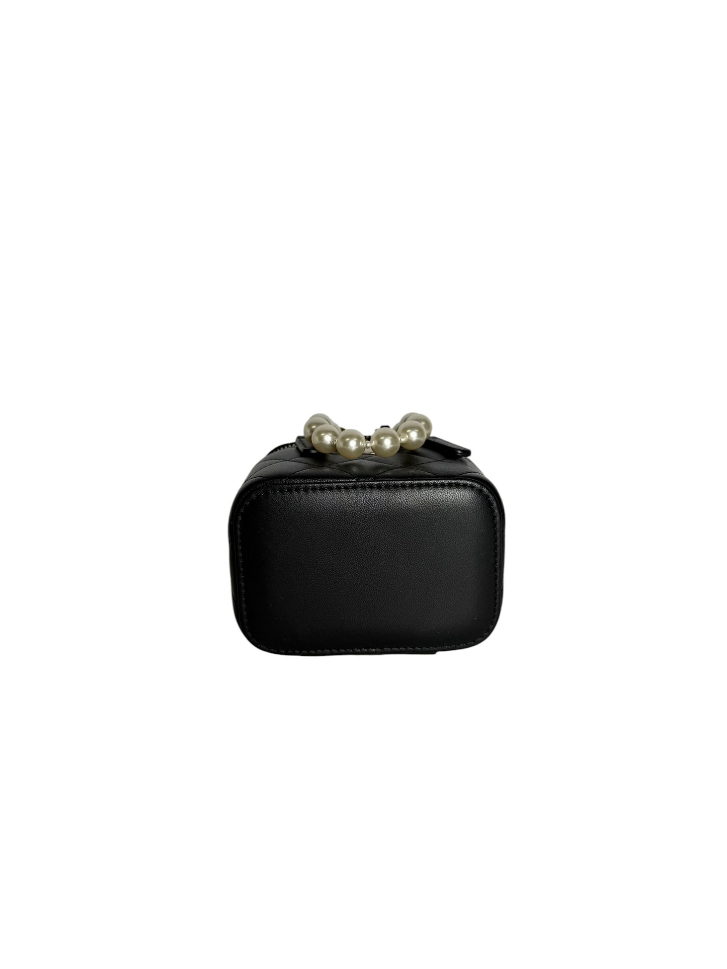 Chanel Black Micro Pearl Strap Vanity Bag T5917