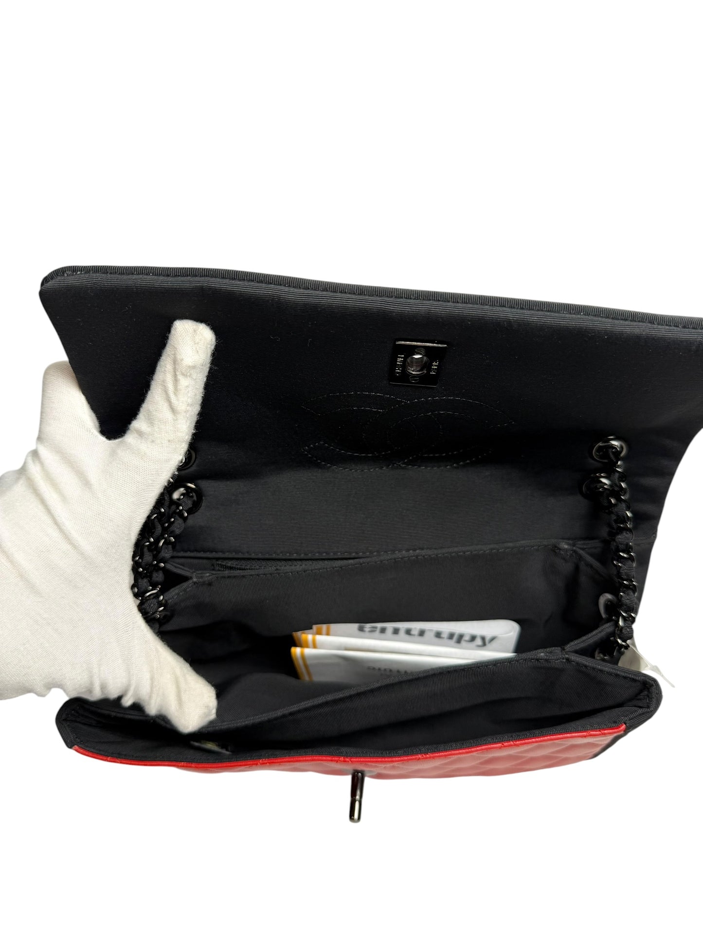 Chanel Red Accordion Flap BHW T8029