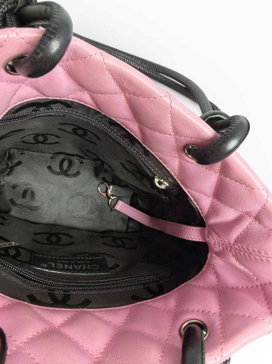 Chanel Pink Quilted Cambon Mini Tote