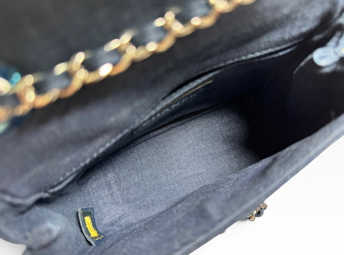 Chanel Denim Square Mini Flap SHW T8893