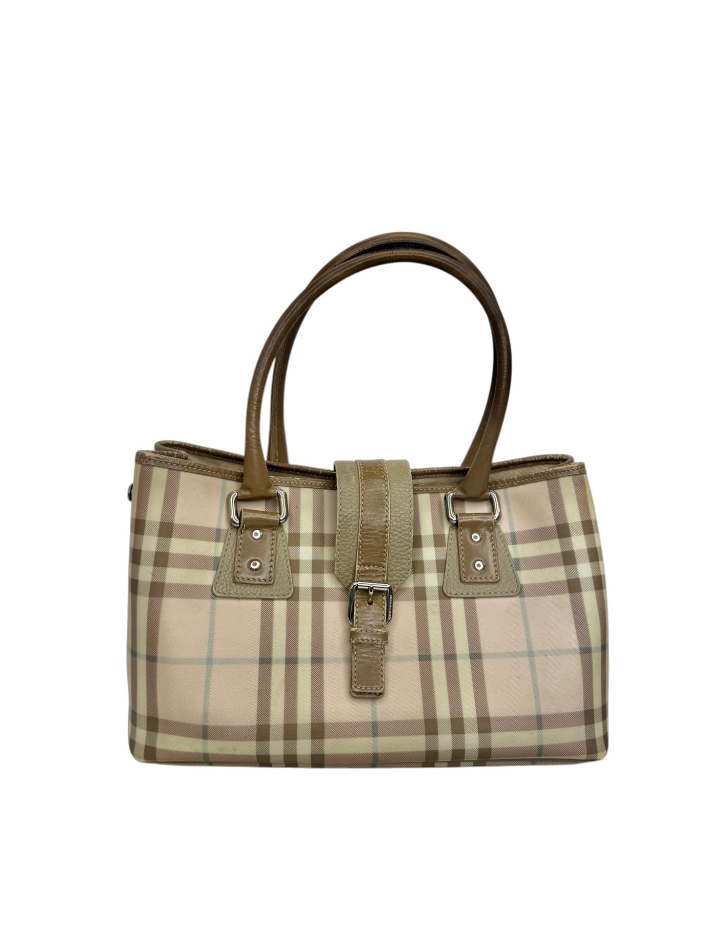 Burberry Pink Nova Check Top Handle Bag T8629