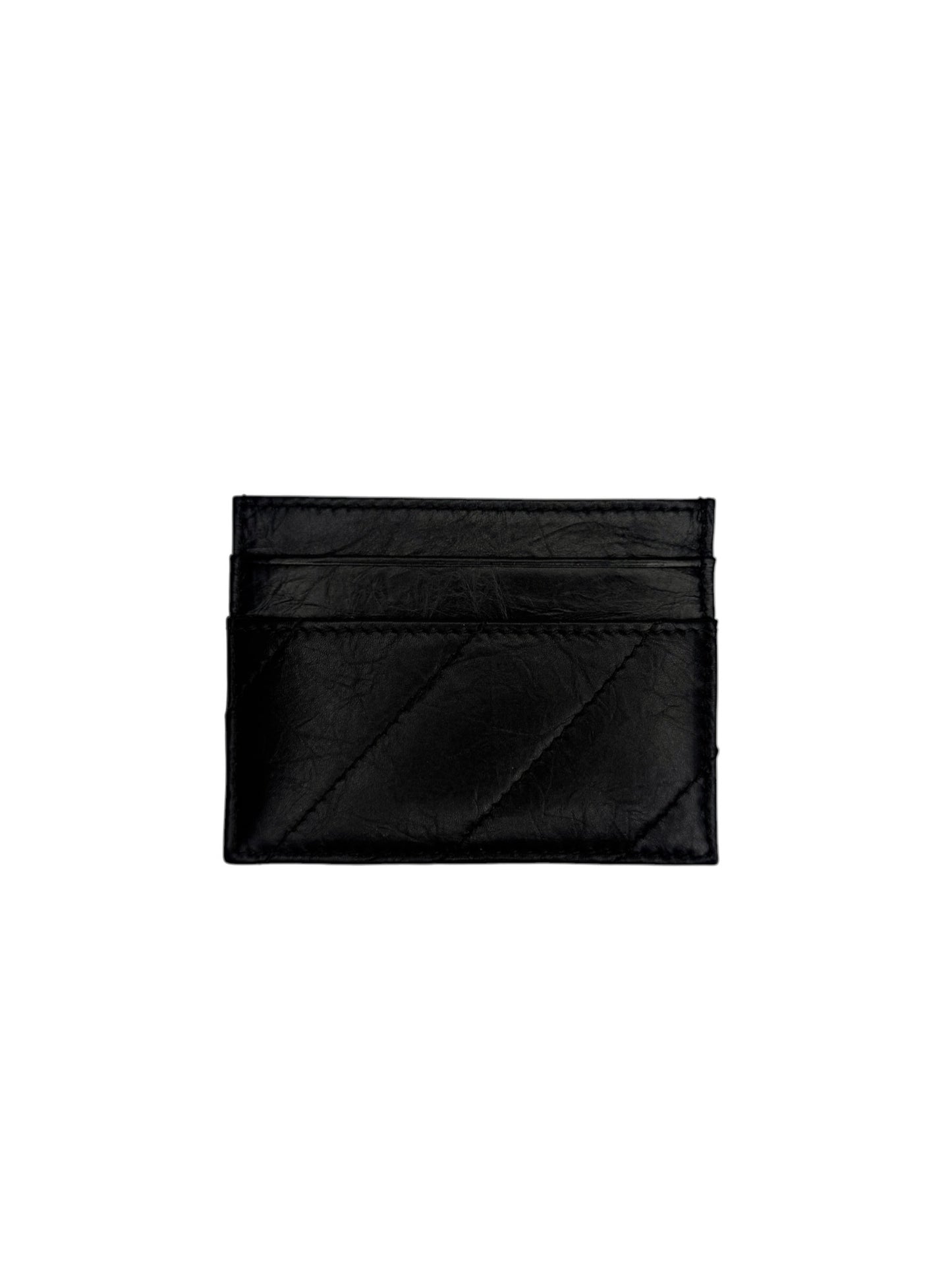 Balenciaga Crush Black Card Holder T8676