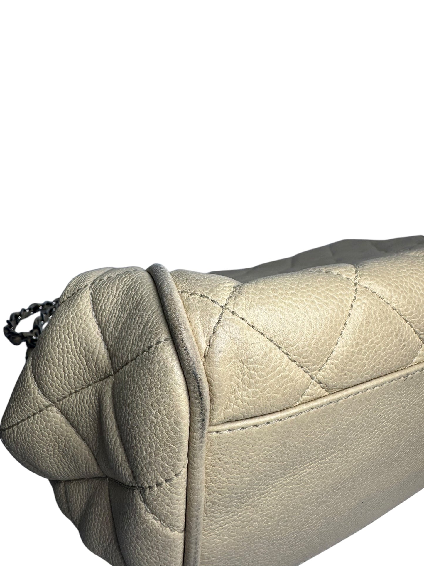 Chanel Timeless Caviar Beige Flap T8092