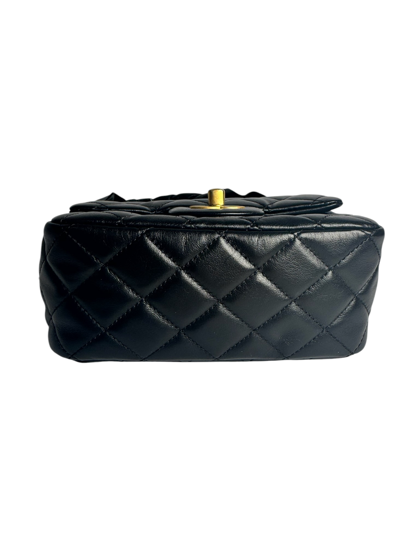 Chanel Romance Black Lambskin Mini Square Flap T1022