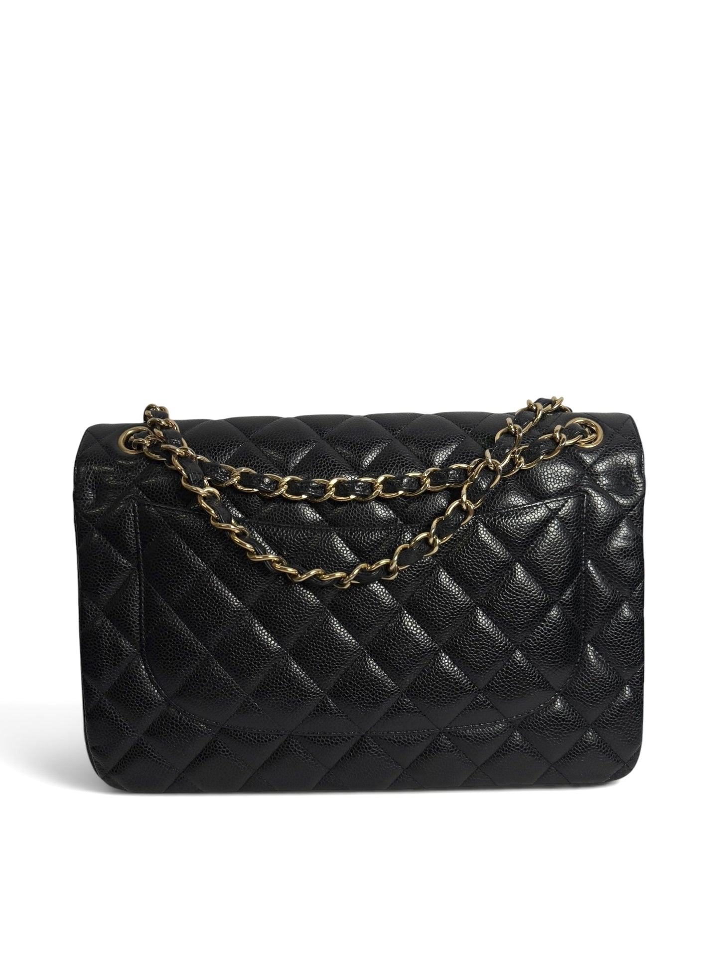 Chanel Black Caviar Jumbo Classic Double Flap GHW