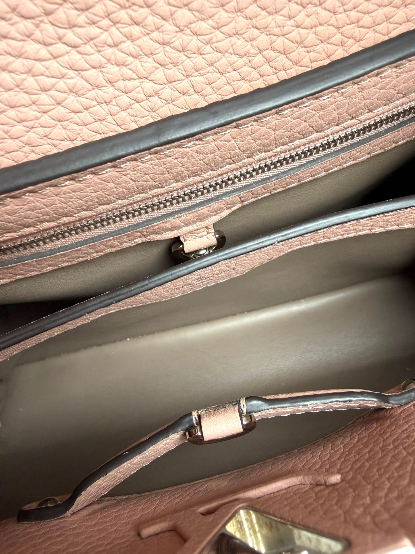 Louis Vuitton Pink Taurillon Capucines PM