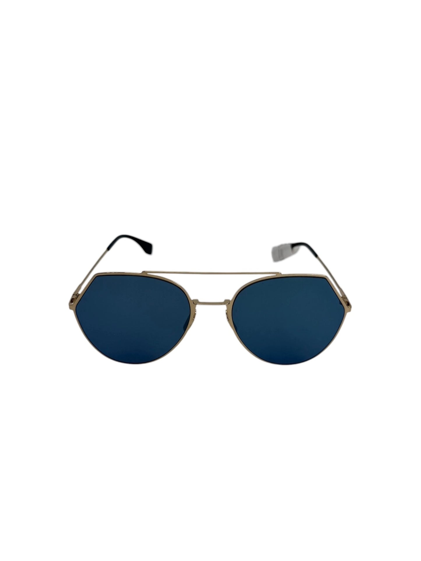 Fendi Gold Frame Aviator Sunglasses With Case T6097
