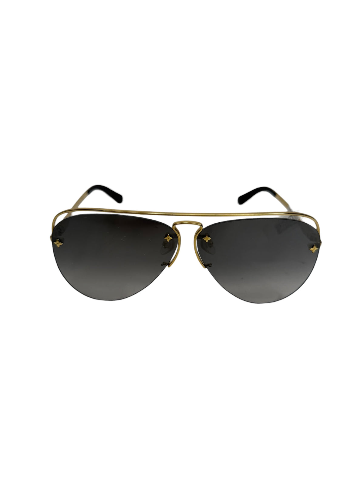 Louis Vuitton Gold Aviator Sunglasses T8902