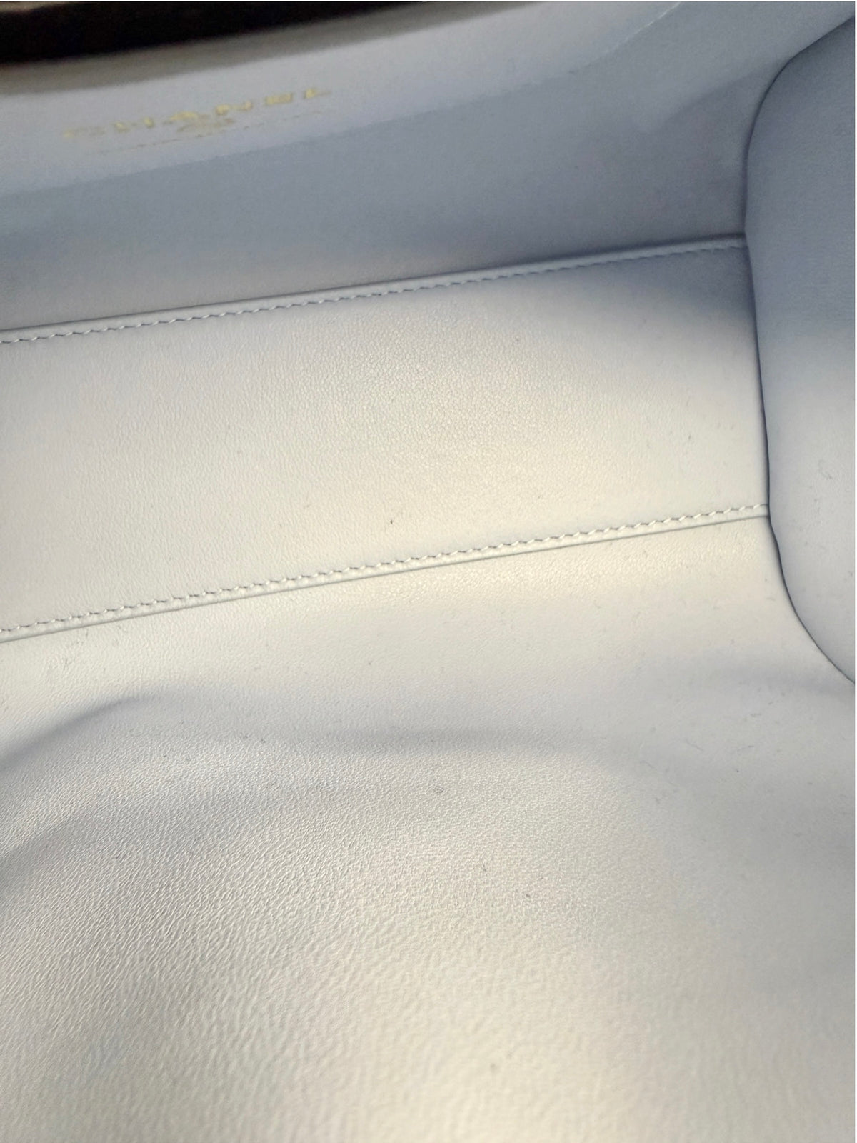 Chanel Light Blue Crocodile Embossed Mini Bowling Bag T8898
