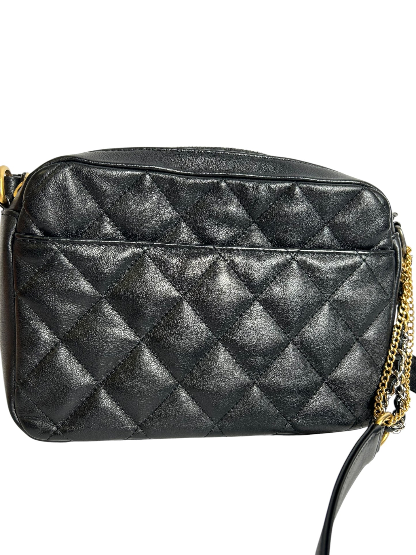 Chanel Black Calfskin Twin Pocket Camera Bag