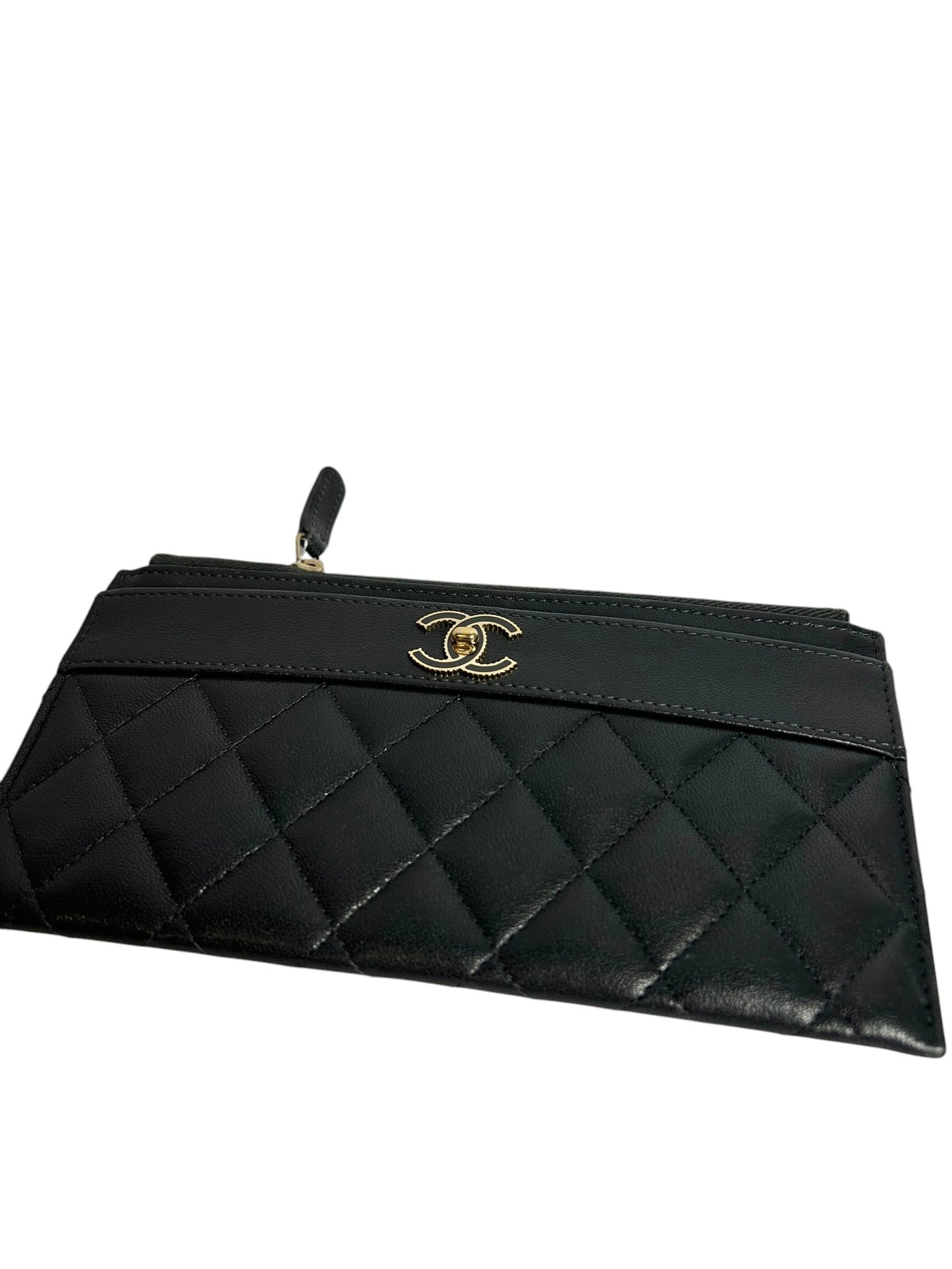 Chanel Black Long Zip Mademoiselle Wallet