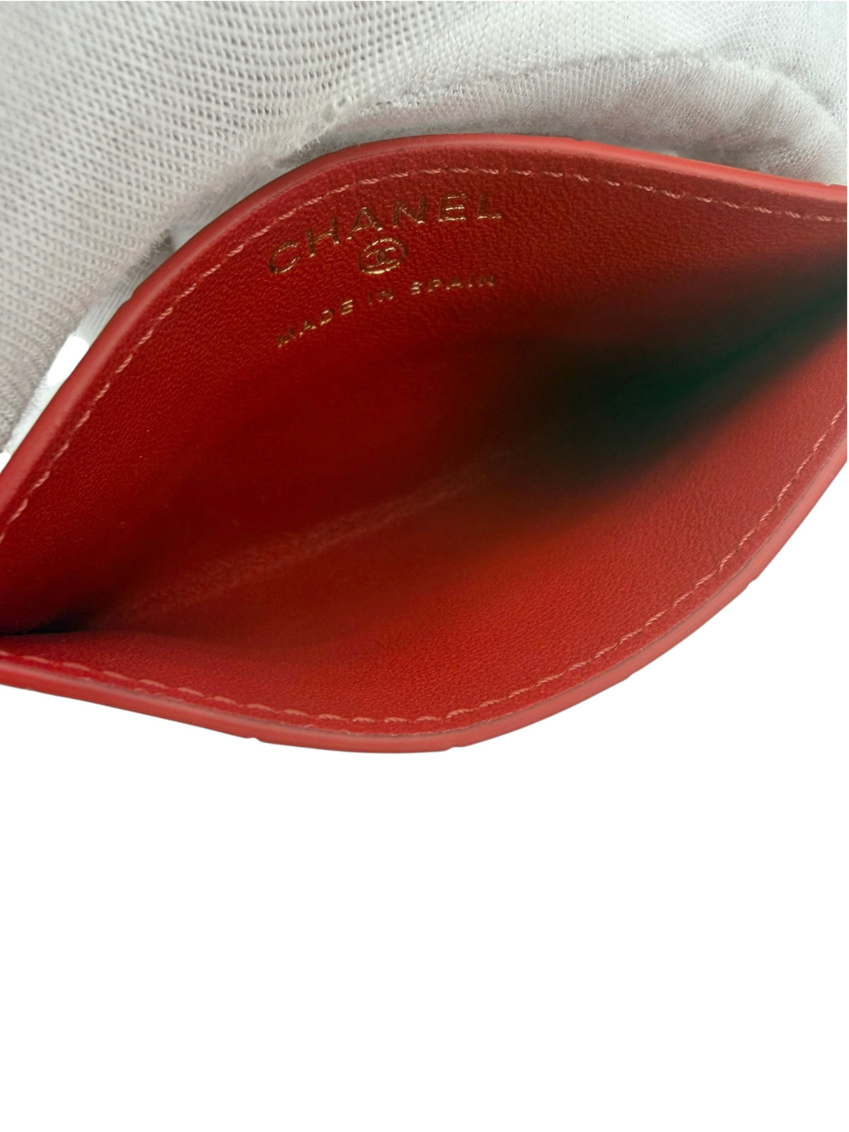 Chanel Red Crocodile Embossed Cardholder T9079